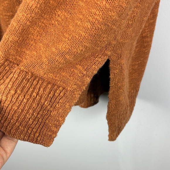 Rachel Zoe Cotton Linen Blend Burnt Orange Crewneck Long Sleeve XL Sweater - Picture 11 of 12